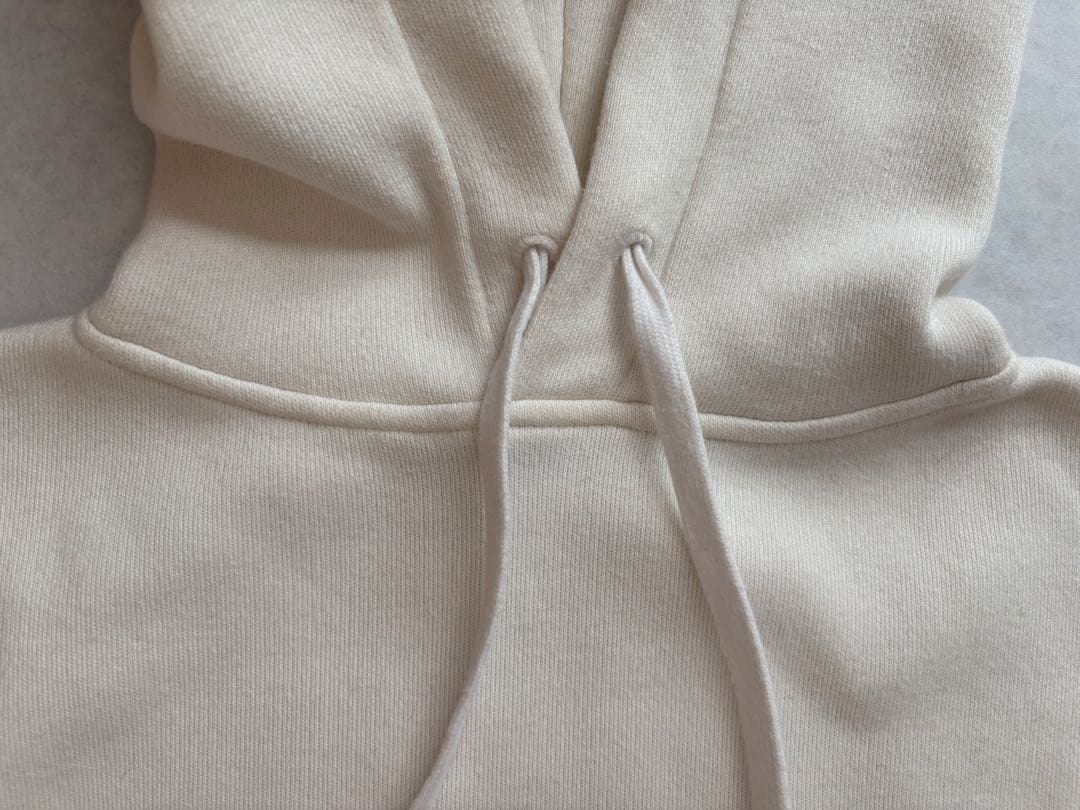 【定番】CABAN コットンカシミヤ プルオーバーパーカー S ホワイト