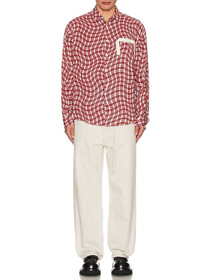 桃*郎様 jacquemus la chemise check shirt
