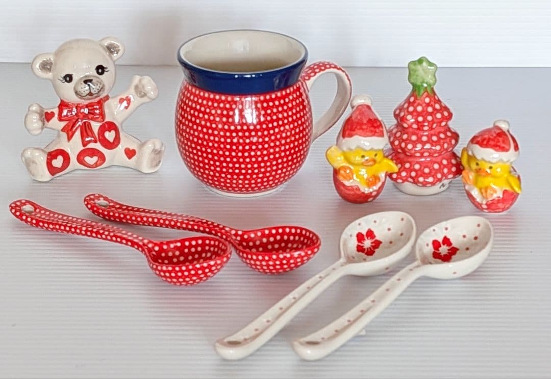 ポーリッシュポタリー 赤い色々セット♡.*・゜