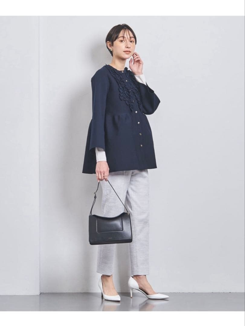 ユナイテッドアローズ　ミニフリルカーディガン