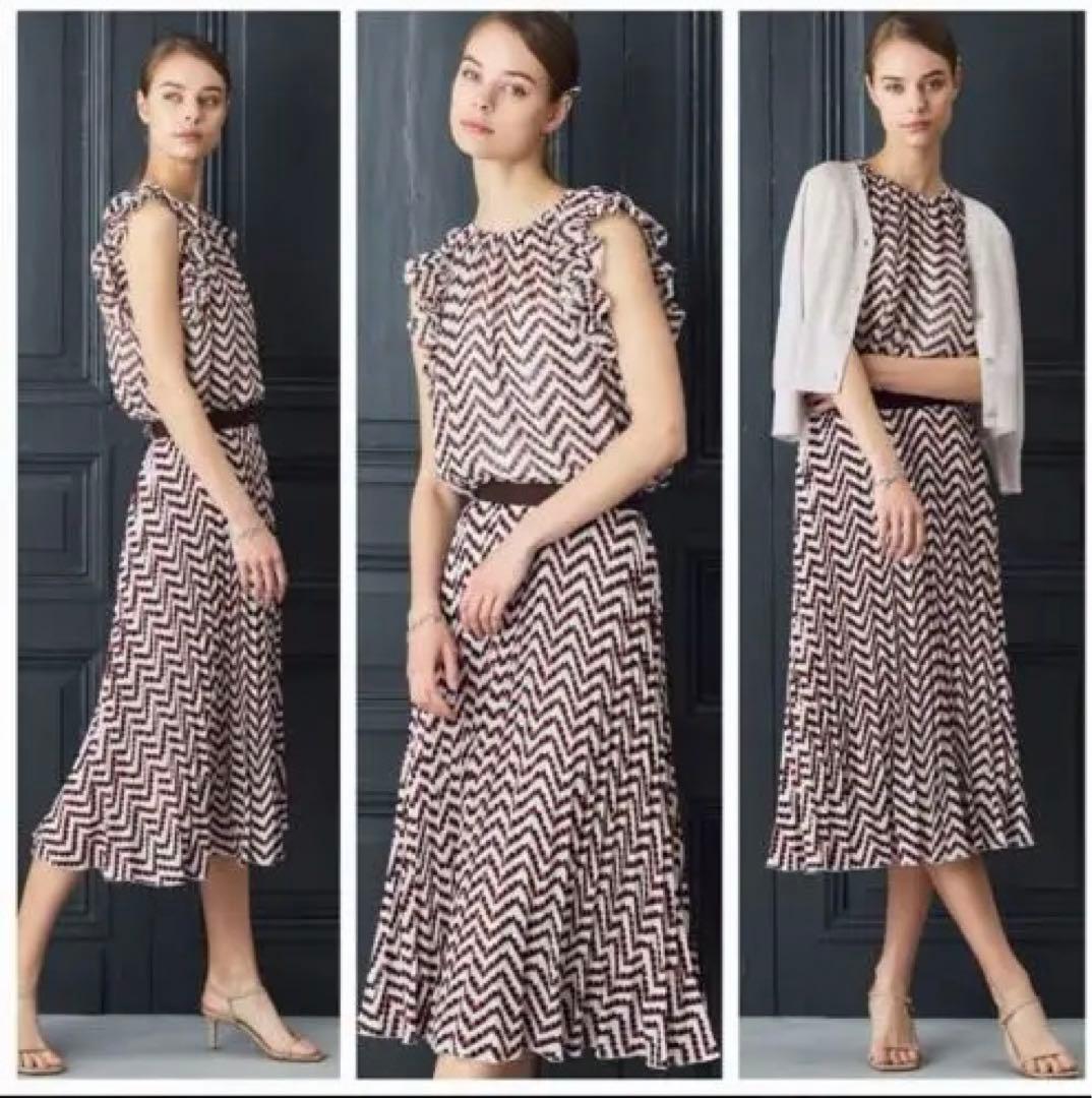 ★再お値下げ★ANAYI キカハートプリントギャザーフリルブラウススカート