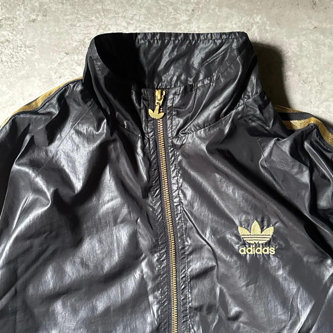 adidas ATP復刻 ナイロンジャケット セットアップ 黒×金 Lサイズ