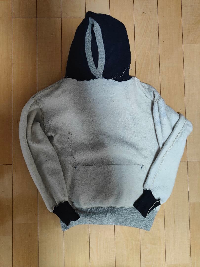 50s VINTAGE SWEAT パーカー　ツートン　リブ長　ヴィンテージ