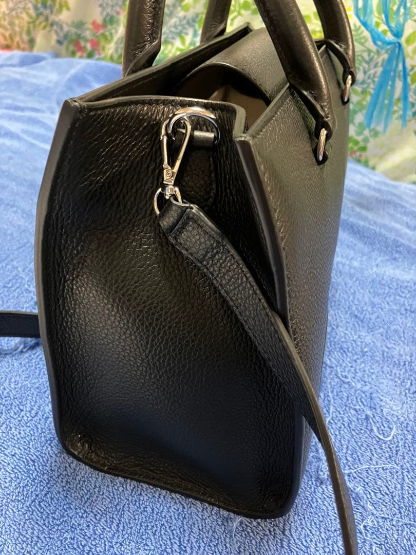 極美品Jimmy Choo ジミーチュウCHOO ロゴ ブラックバッグ