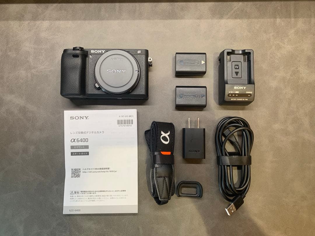【撮影枚数】1615枚 α6400本体 美品 予備バッテリー SONY