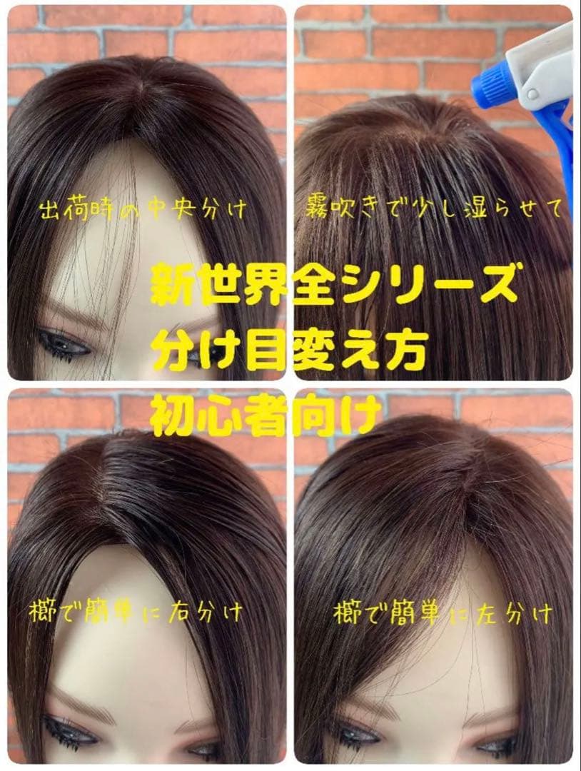 20252026新世界　人毛100%　フルウィッグ　医療ウィッグ　ロング