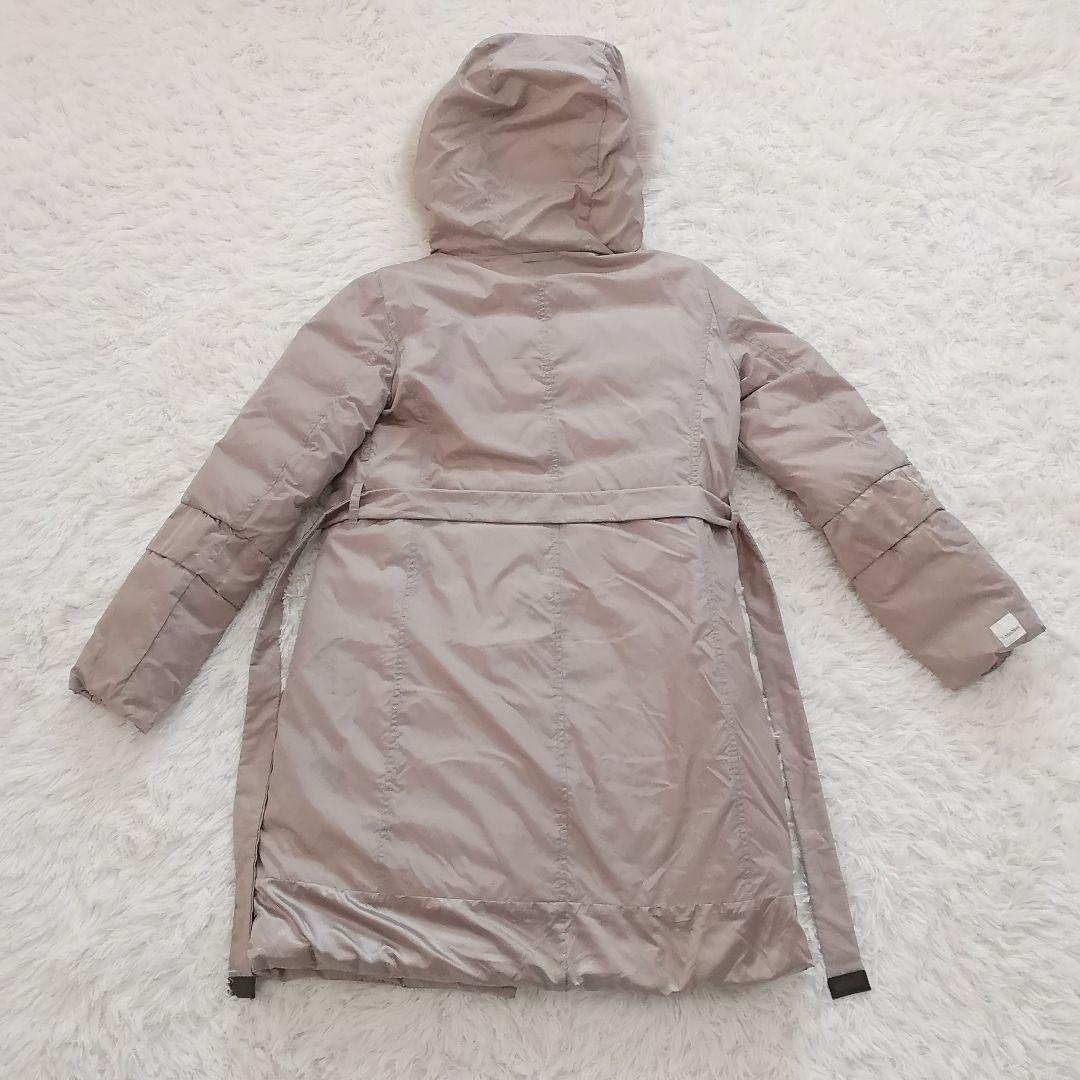 エスマックスマーラ リバーシブル 洗える グースダウンコート ファー ベルト S