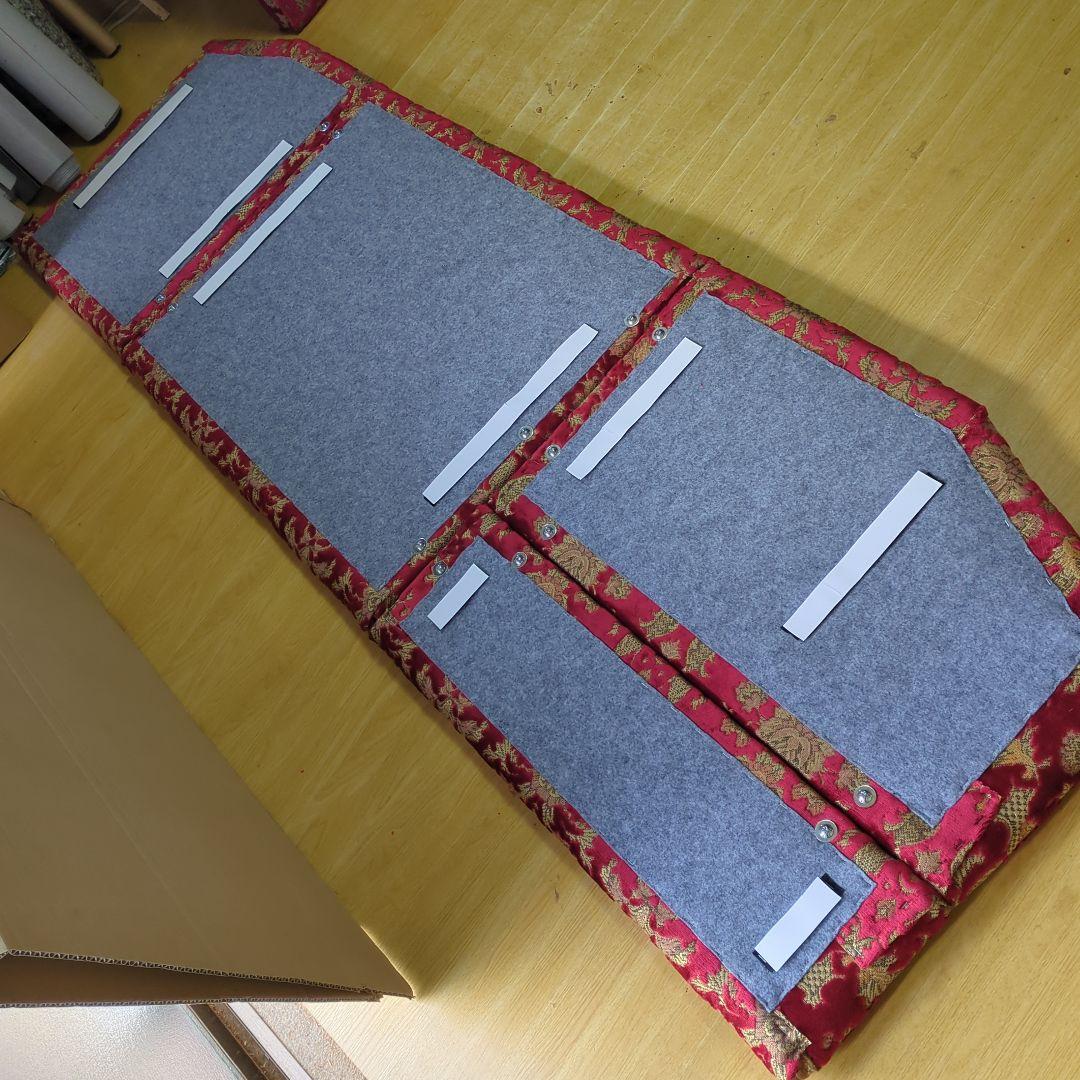 【け】フラット3点セット（カスタム）&ベット4分割【バレンタイン レッド】