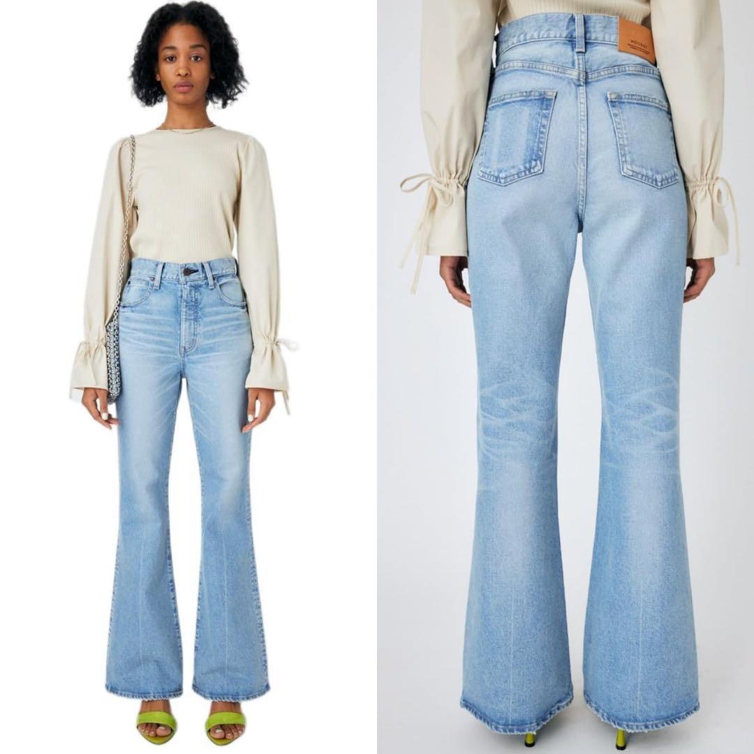 美品 MOUSSY MVS FLARE 24 ハイウエスト 日本製 マウジー