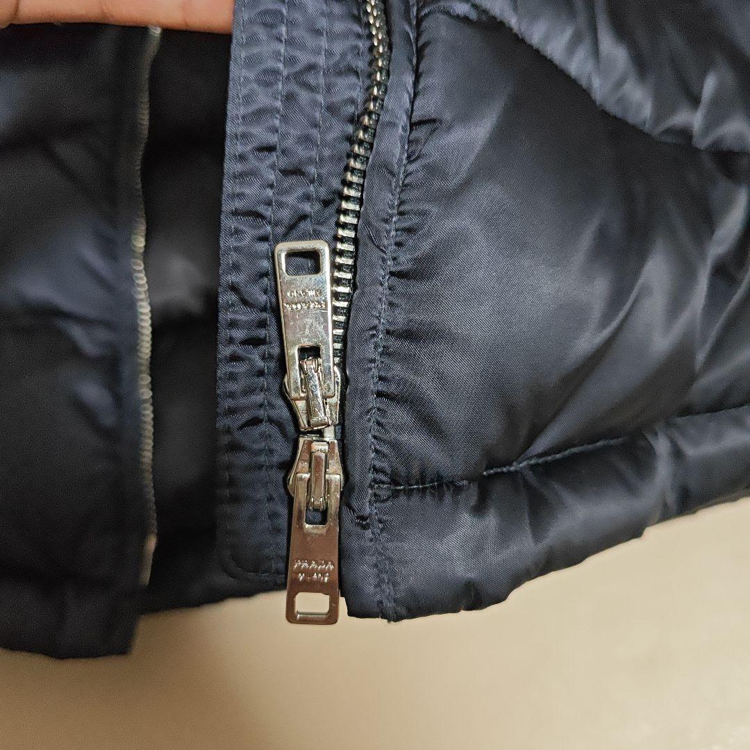 PRADA プラダ ファー ダウン 三角プレート 44