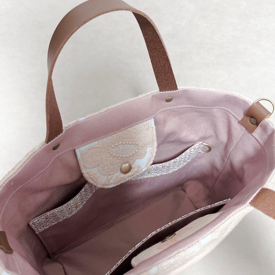 ハンドメイド　ミナペルホネン　きりかえトートバッグ⑅︎◡̈︎* Sサイズ