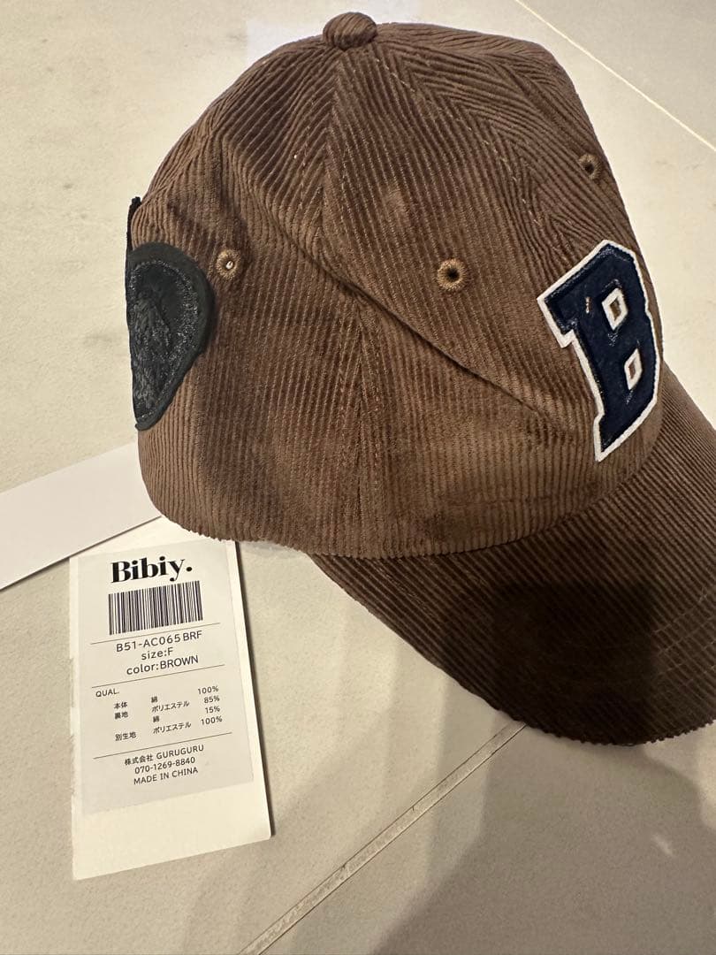 タグ付き新品 bibiy B. CLUB CAPビビィ 帽子 ブラウン