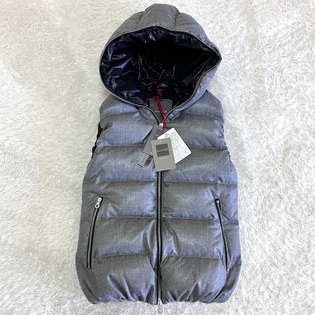 未使用級 デュベティカ 別注 ダウン ベスト カシミヤ FEBEDUE グレー