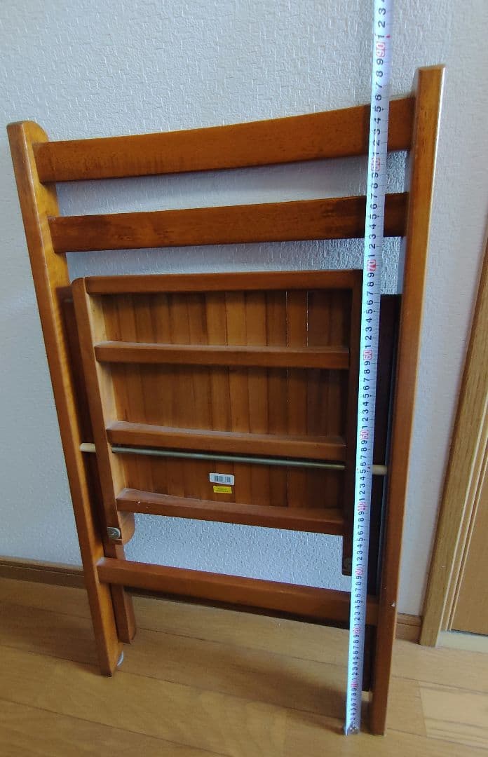 【toutouさま専用】木製折りたたみ椅子 スラットデザイン x２個セット
