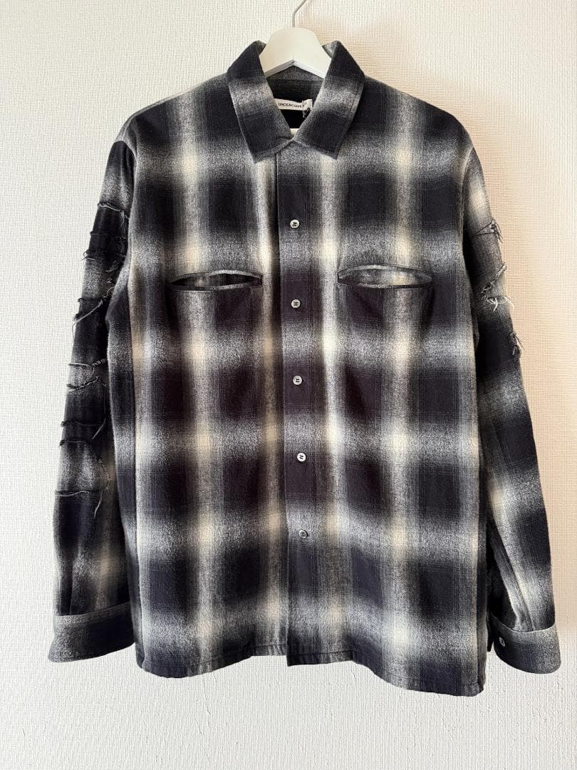 UNDERCOVER リペア加工 チェック柄ネルシャツ