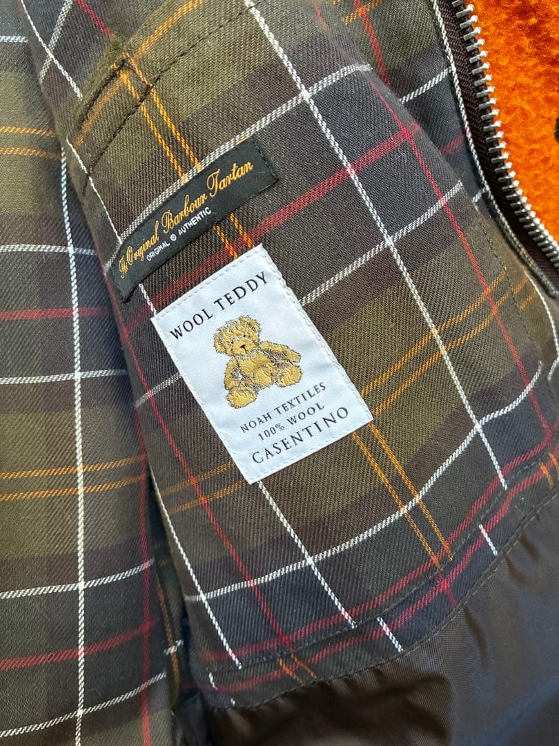 NOAH×Barbour Wool Teddy Casentino jacket