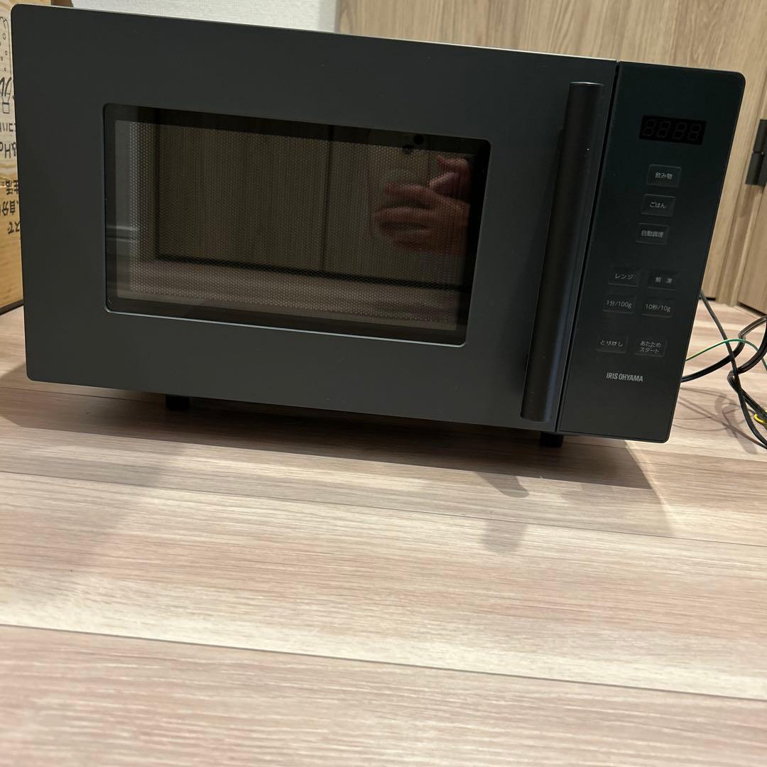 アイリス　電子レンジ 18L フラットテーブル IMB-F187-H グレー