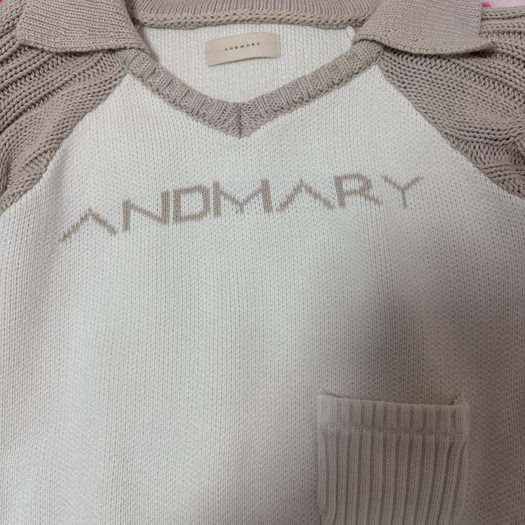 トップス Marie knit tops beige ANDMARY
