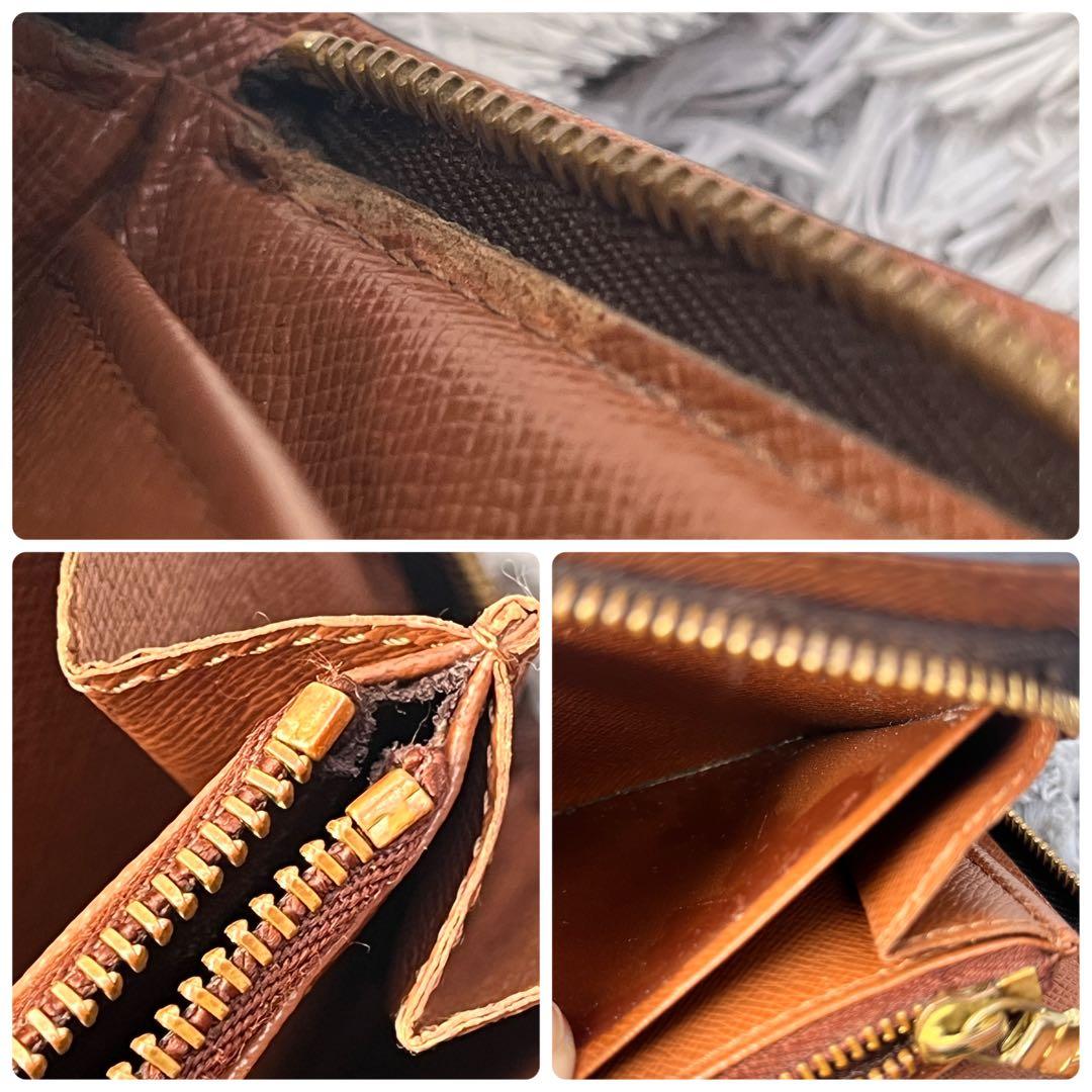 ルイヴィトン　ポルトモネ　ジップ　モノグラム　長財布　ラウンドファスナー