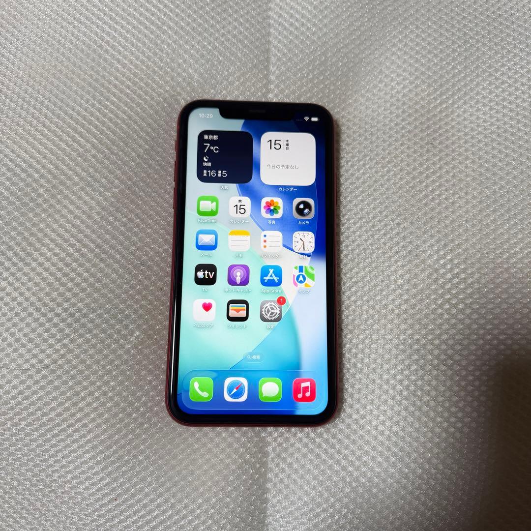 美品 SIMフリー iPhone11 64GB レッド バッテリー容量93%