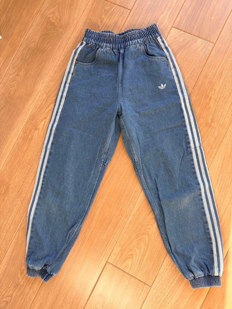 adidas ストライプデニムパンツ Mサイズ