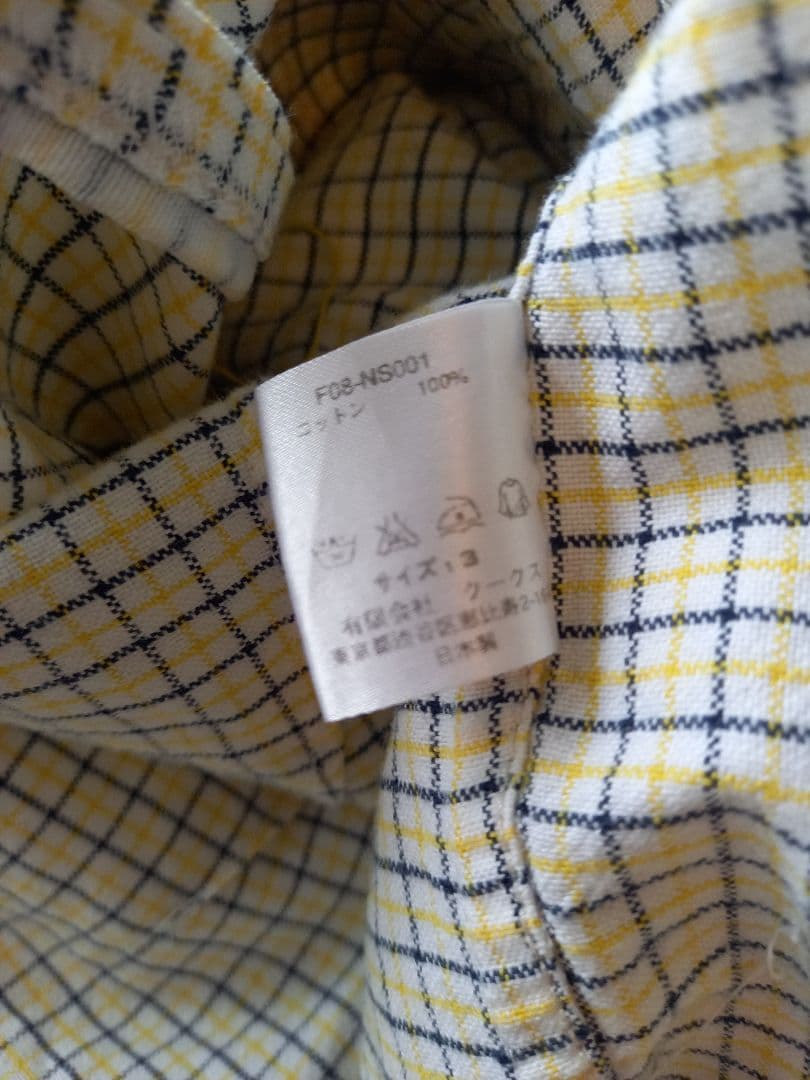 レアNUMBER (N)INEウィンドウペーンチェック☆ボタンダウン☆長袖シャツ