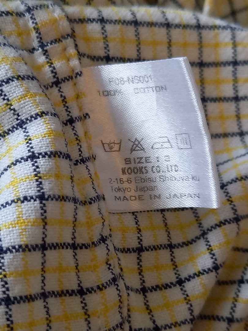 レアNUMBER (N)INEウィンドウペーンチェック☆ボタンダウン☆長袖シャツ