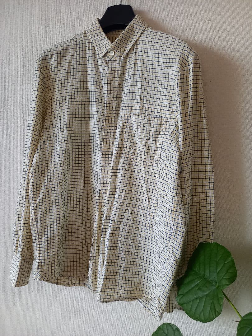 レアNUMBER (N)INEウィンドウペーンチェック☆ボタンダウン☆長袖シャツ