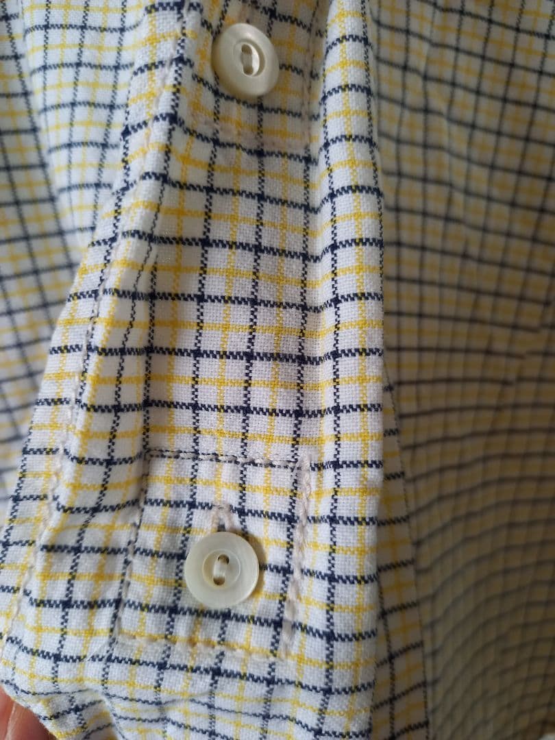 レアNUMBER (N)INEウィンドウペーンチェック☆ボタンダウン☆長袖シャツ