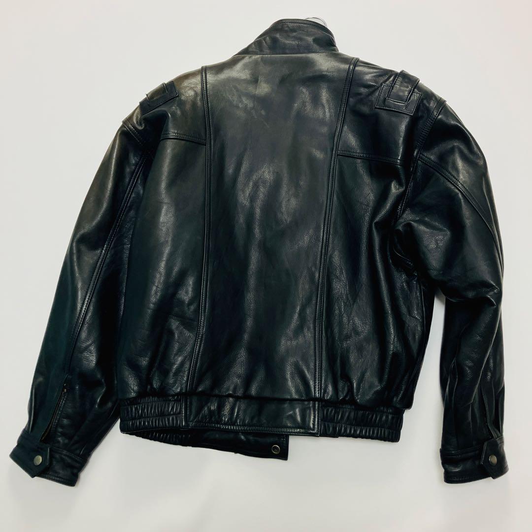 【希少サイズ】　Wind Armor ライダースジャケット　バイカー　牛革　光沢