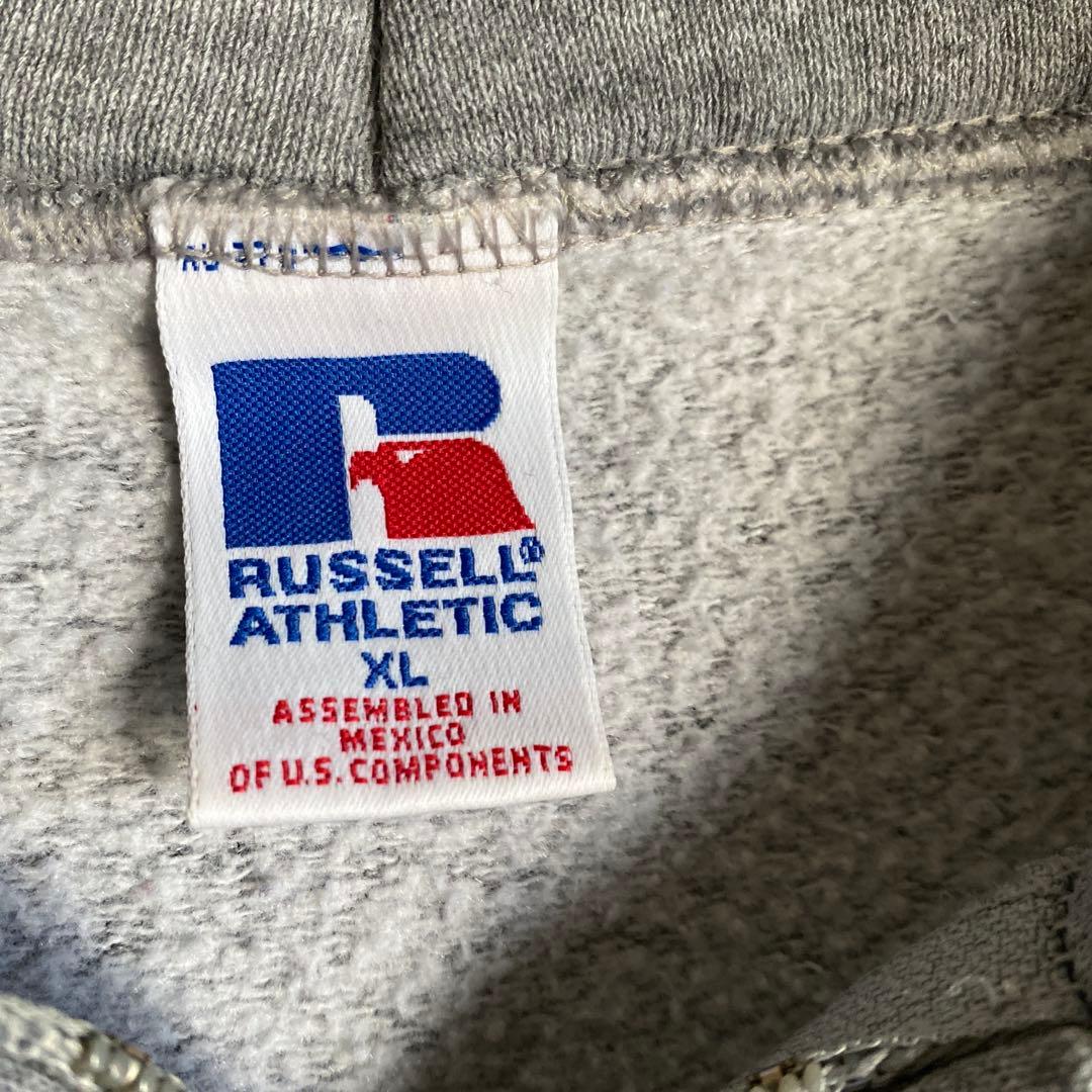 90s russell athletic スウェット ジップアップパーカー XL