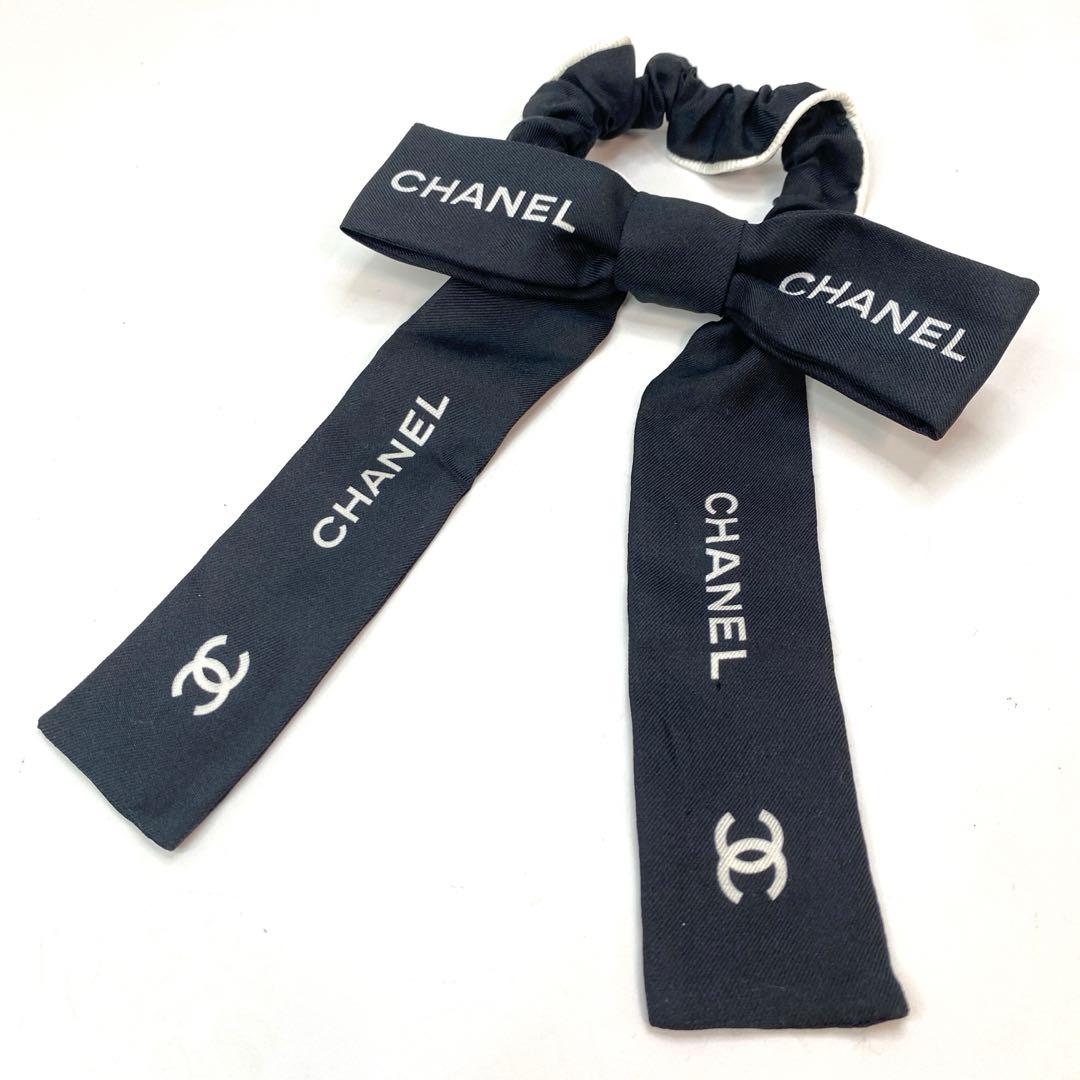 即完売 シャネル CHANEL シュシュ リボン ココマーク ビスコース