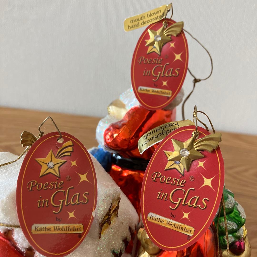 ドイツ ケーテウォルファルト クリスマス 飾り ツリー オーナメントサンタ3点