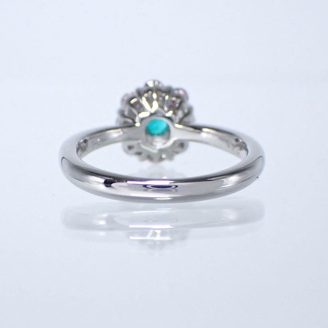 GIA ブラジル産　パライバトルマリン×ピンクダイヤPt900 リング　指輪