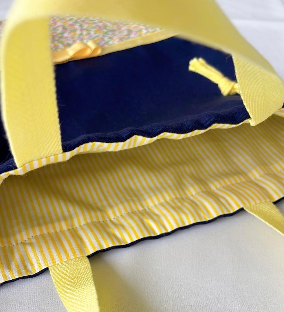 リバティ入園入学6点セット(コーリンズオーチャード・フーシャピンク&黄色リボン)