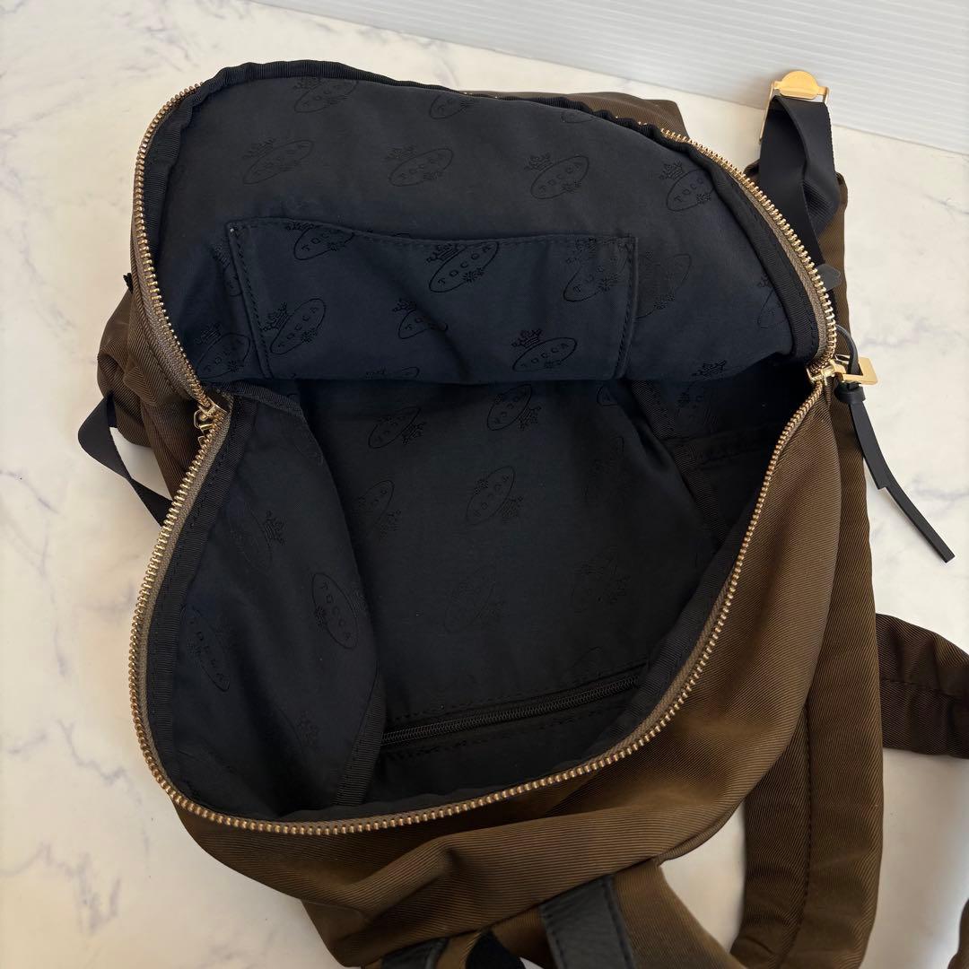 美品 TOCCA トッカ リボン リュック 定価2.7万円バックパック カーキ