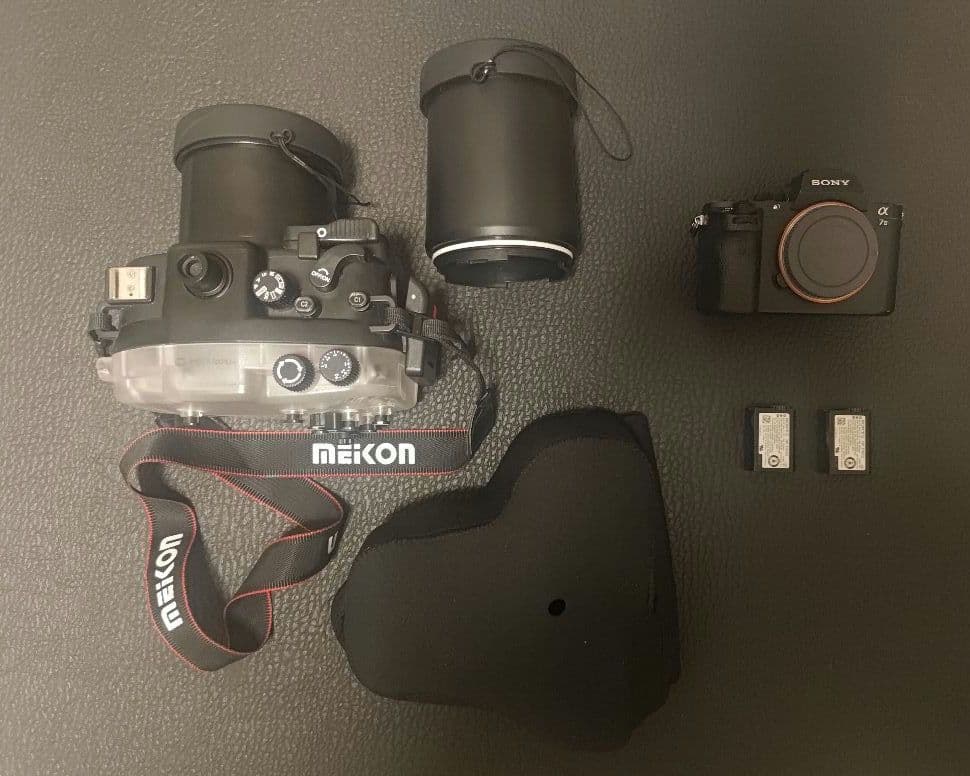 【水中撮影】ソニーSony α7IIミラーレス本体、Meikonハウジング