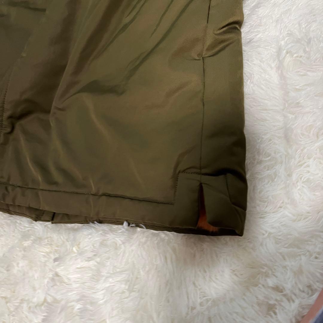 美品　ZARA ピンクファー モッズコート M N3B カーキ　ザラ　77302