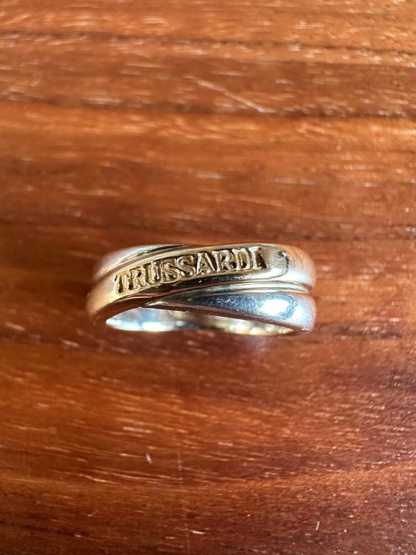 TRUSSARDIトラサルディ コンビリング　指輪　K18 SV925