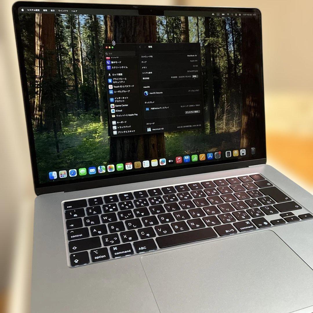 MacBook本体 [2025 M4] MacBook Air 512GB 32GB