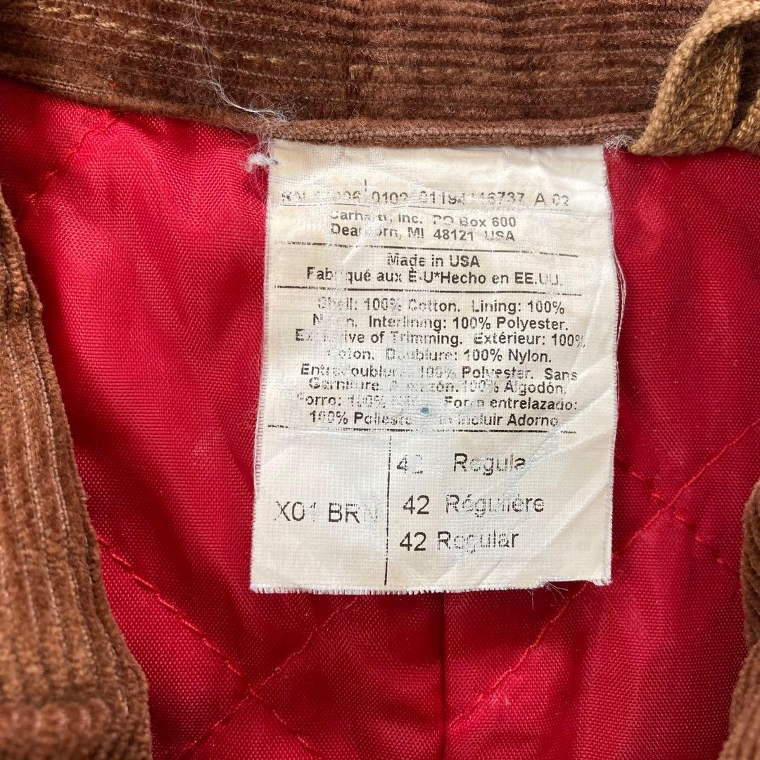 ★USA製★ Carhartt 中綿キルティング　オールインワン　つなぎ