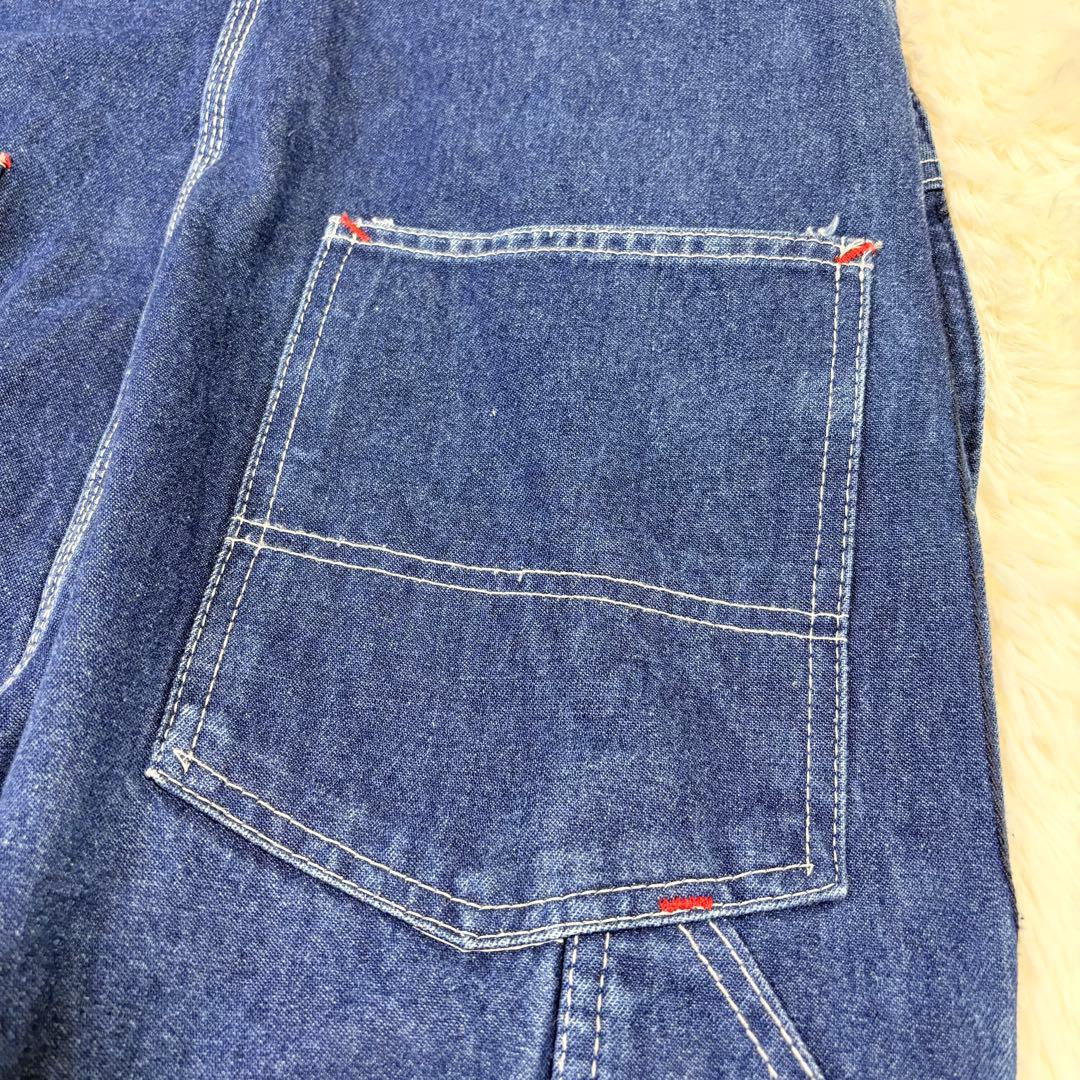 ROUND HOUSE ラウンドハウス デニムオーバーオール USA製 L相当