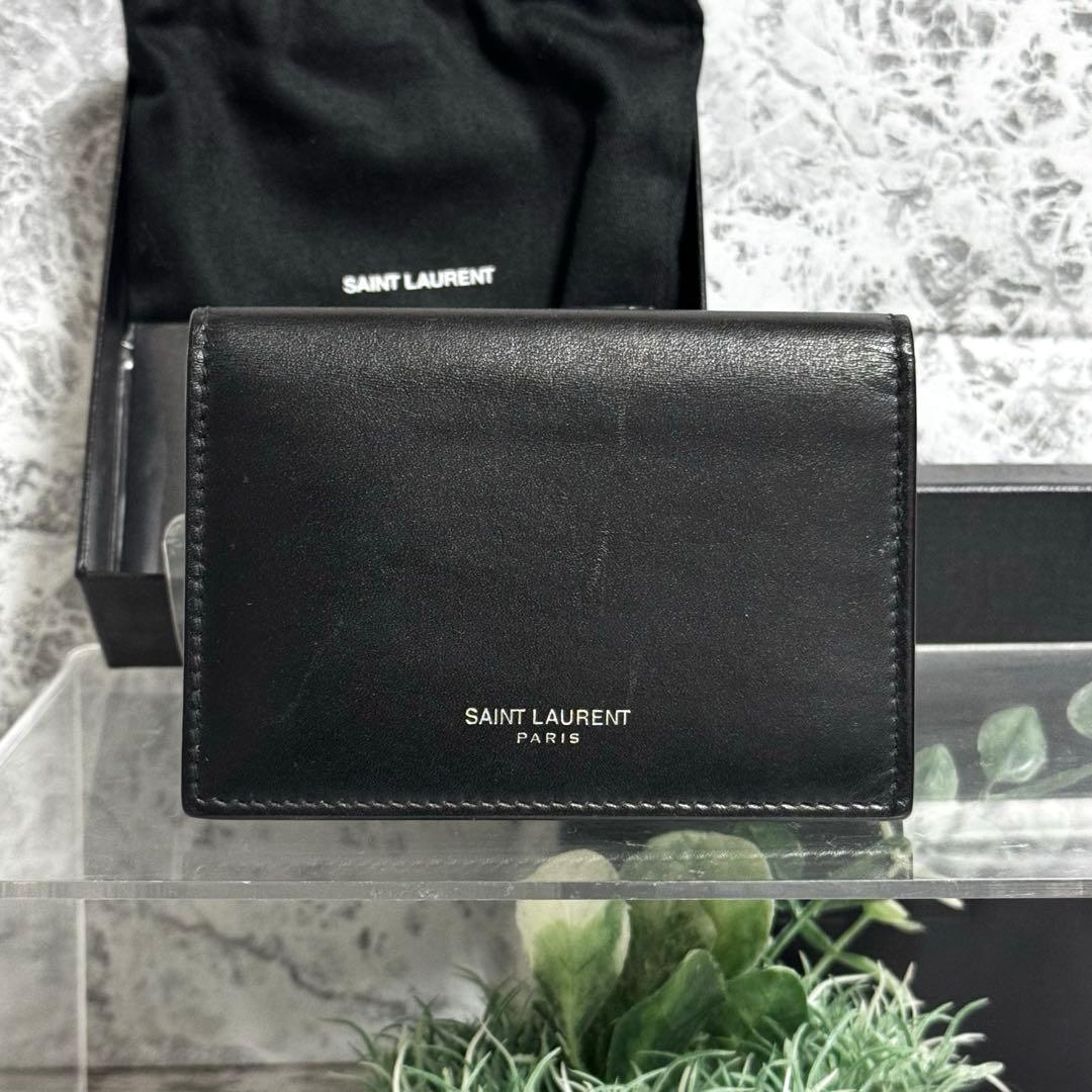 【正規品保証書】サンローラン名刺入れビジネスカードケーススムースレザー現行品