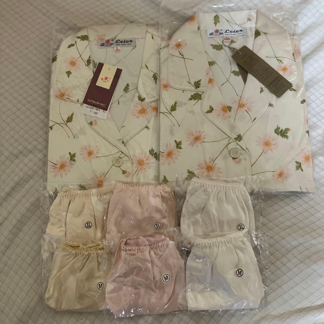 ソナタン様　リクエスト つぼみ花柄パジャマ2枚とつぼみパンティ6枚