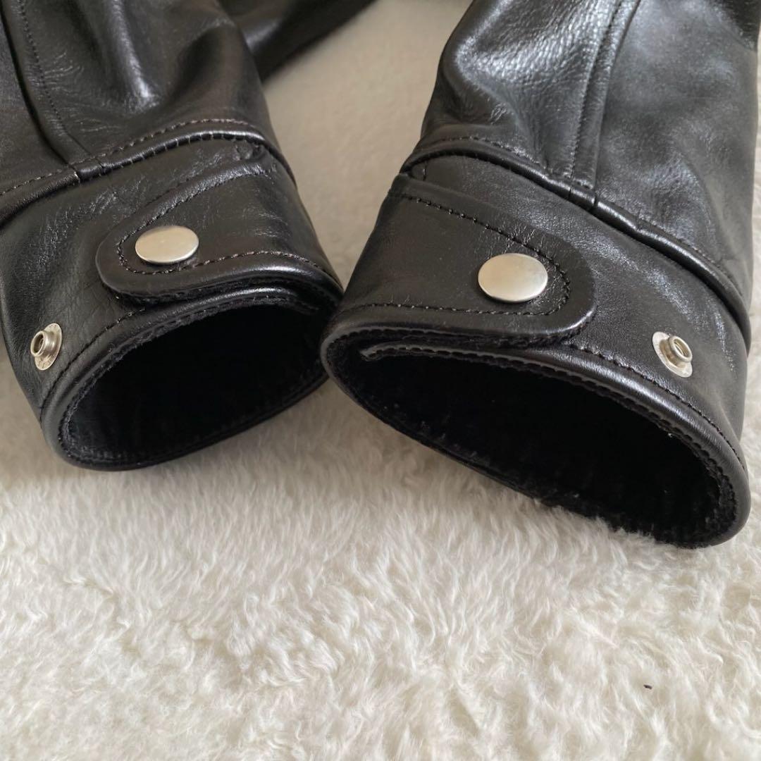 【美品】STARKE HAUT 茶芯　馬革　レザージャケット　トラッカー　L