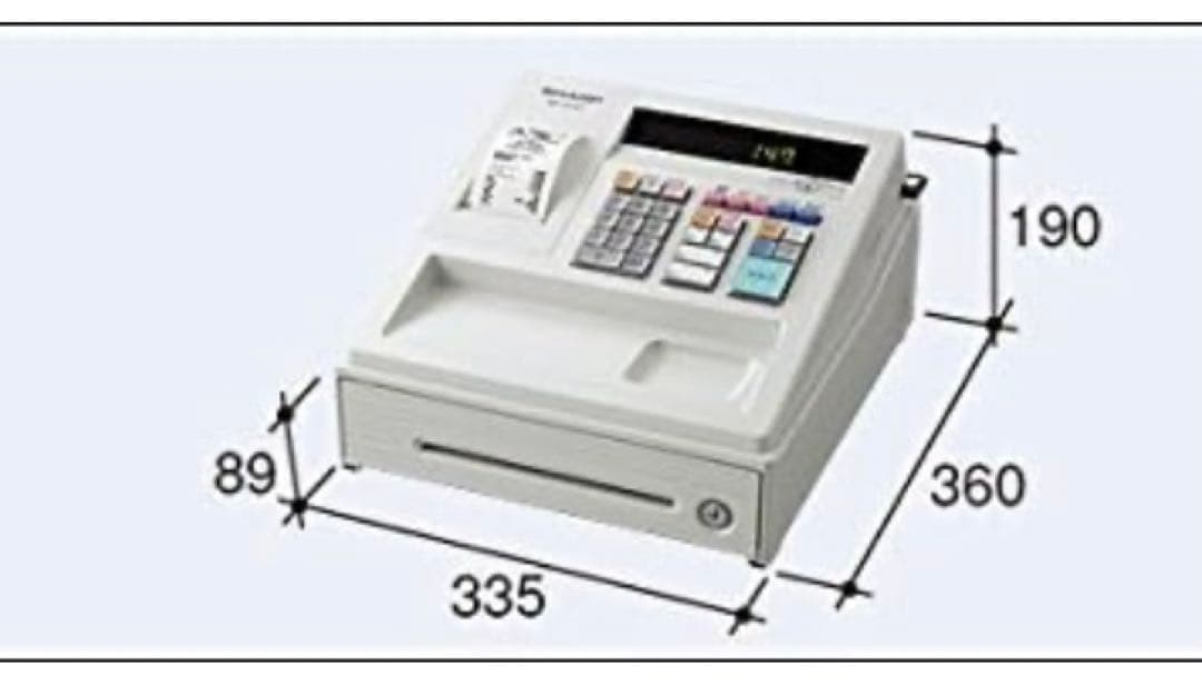 SHARP電子レジスタ XE-A147-W 対応感熱レジロール13巻付 未使用品