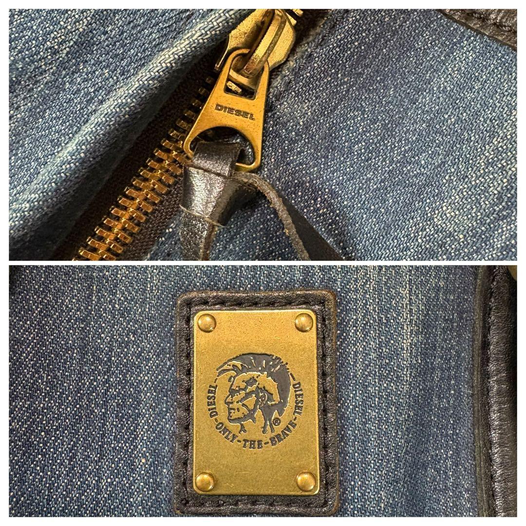DIESEL　ディーゼル　トートバッグ　デニム　A4　レザー 本革　ハンドバッグ