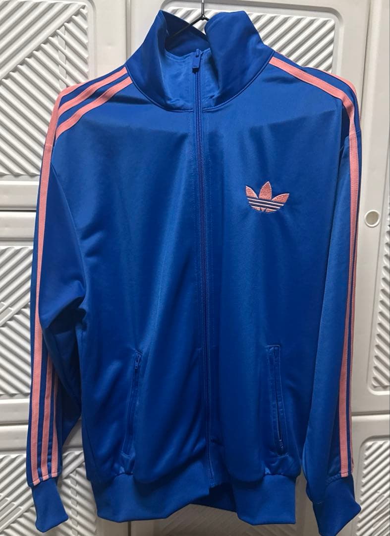 (♡YUZU♡)adidasストライプ ジャージ ブルー 青