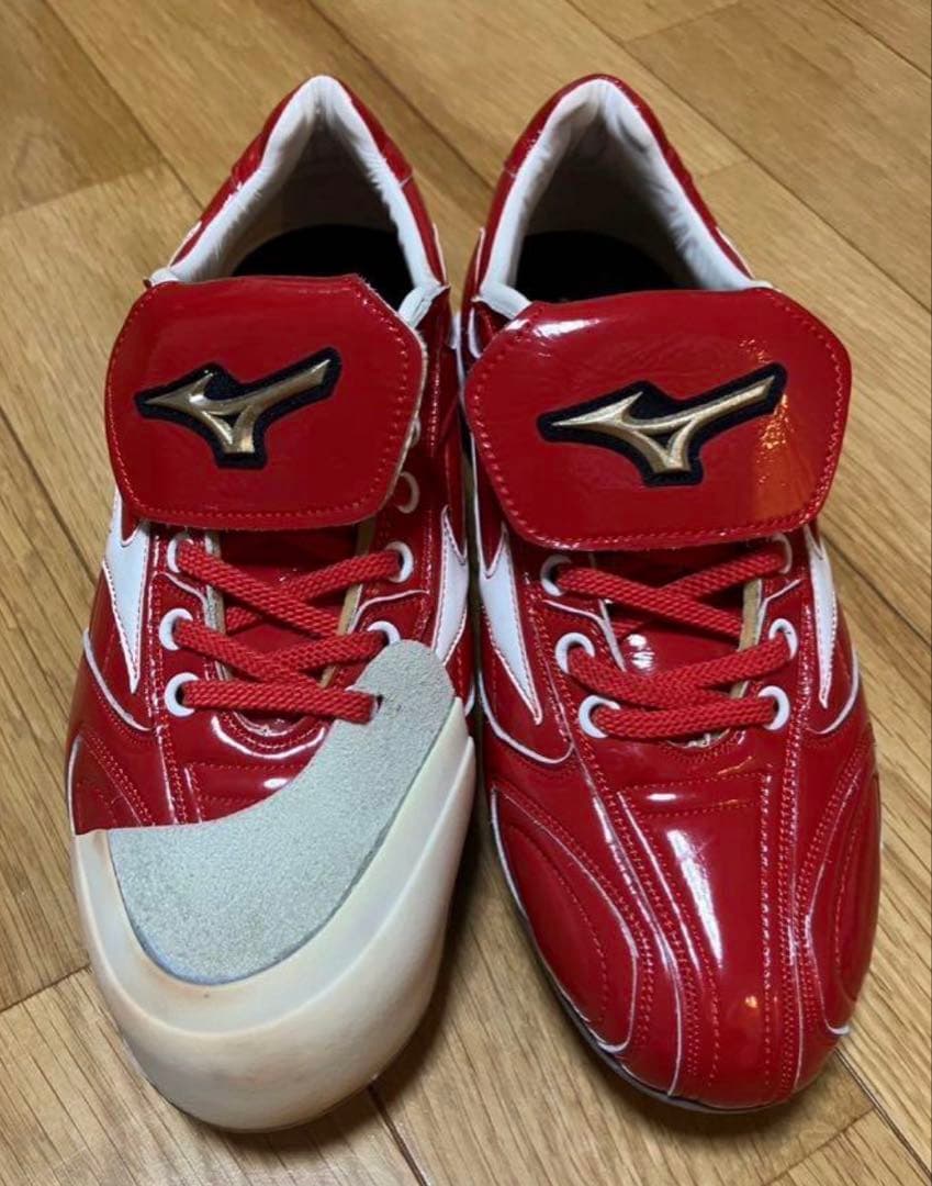 メルパンミズノ　グローバルエリート　オーダースパイク　レッド赤　25センチ