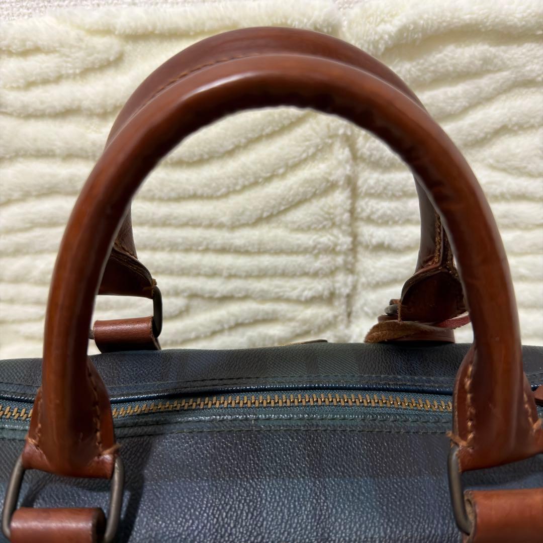 ✨️美品✨️ポロラルフローレン ミニボストン PVCレザー タータンチェックグリーン